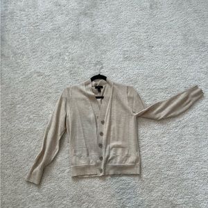 J.Crew - Tan Merino Wool Button up Cardigan